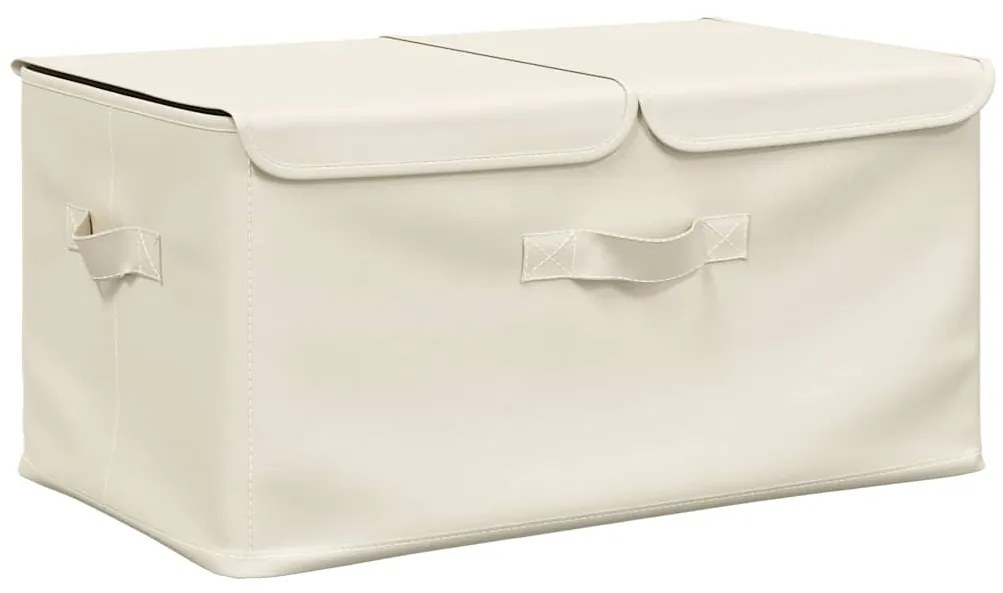 vidaXL Κουτιά Αποθήκευσης 2 τεμ. Κρεμ 50 x 30 x 25 εκ. Υφασμάτινα