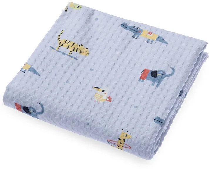 Βρεφική Κουβέρτα Κούνιας Πικέ Funtastic L.Blue 110x150 - Nef-Nef Homeware