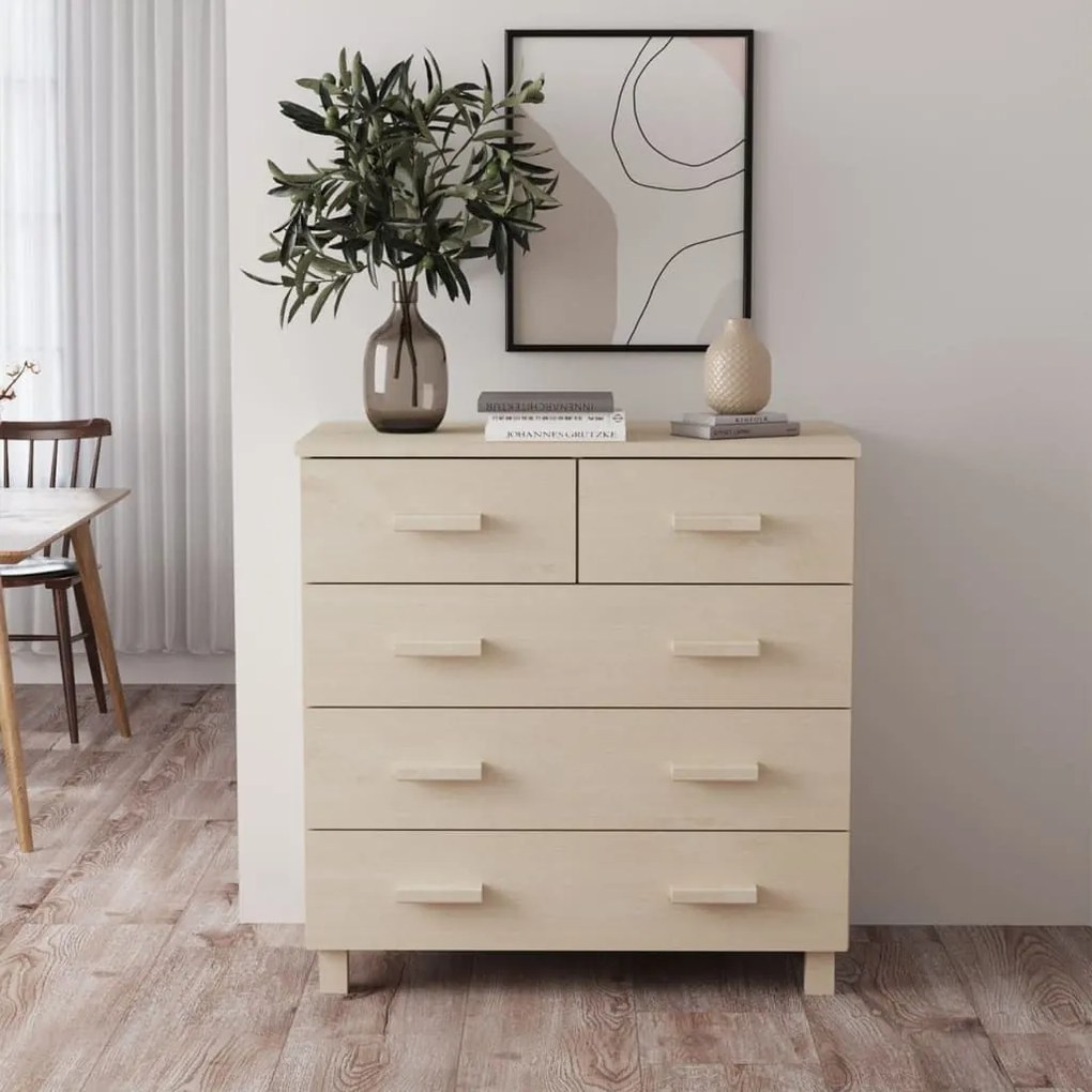 Συρταριέρα HAMAR Καφέ Μελί 79 x 40 x 80 εκ. Μασίφ Ξύλο Πεύκου 340420