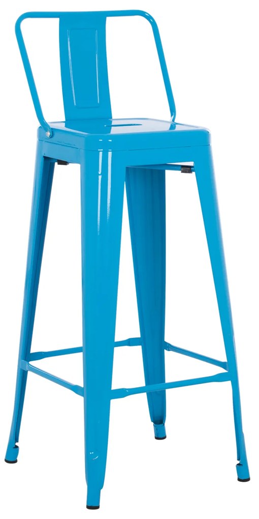 ΣΚΑΜΠΟ BAR-PRO ME ΠΛΑΤΗ ΜΕΤΑΛΛΙΚΟ MELITA HM8643.48 ΜΠΛΕ 42x42x100Υεκ.