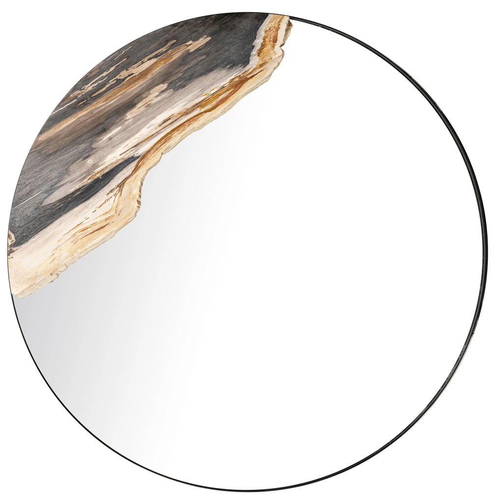 Mirror S Line με μεταλλικό πλαίσιο και Fossil Stone διακόσμηση S3240-0071