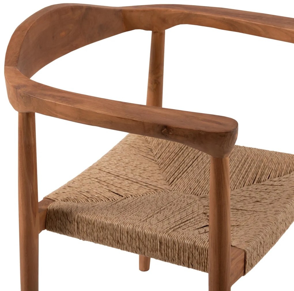 Καρέκλα-Πολυθρόνα C9389.01 από Ξύλο Teak και Συνθετικό Σχοινί 59,5x56x76,5εκ. 59.5x56x76.5 εκ.