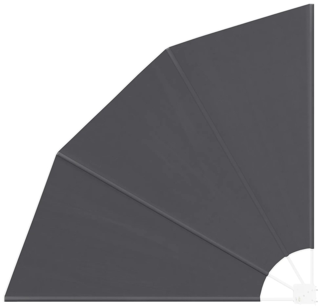 vidaXL Αδιάφανο σκίαστρο μπαλκονιού Μαύρο 140 x 140 cm ύφασμα