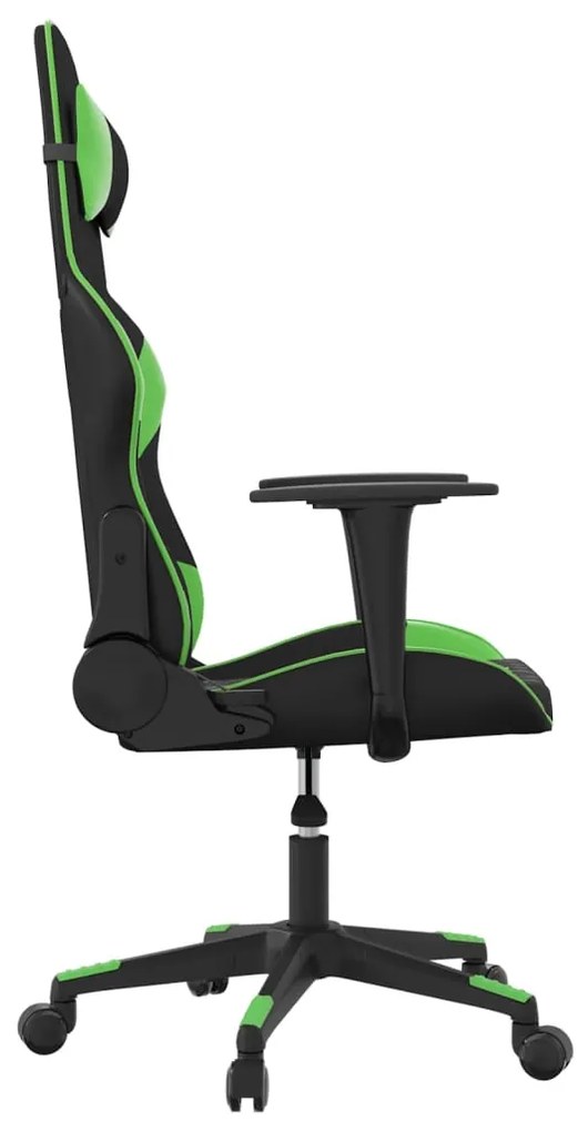 vidaXL Καρέκλα Gaming Μαύρο/πράσινο από Συνθετικό Δέρμα