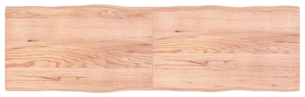 vidaXL Επιφ Τραπεζιού Αν Καφέ 200x60x(2-4)εκ.Ακατέργ. Μασίφ Ξύλο Δρυός