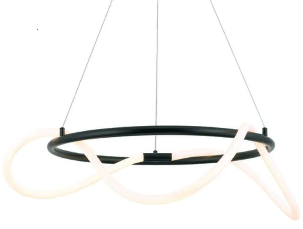 Φωτιστικό Οροφής Kyma ZM36LEDP60BK 36W Led Φ60cm 230cm Black Aca Metal