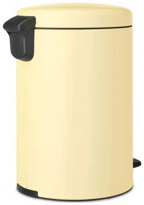 Κάδος απορριμμάτων με πεντάλ Brabantia NewIcon 649044, 20 l, Ομαλό κλείσιμο, Αντιολισθητική βάση, Κίτρινο