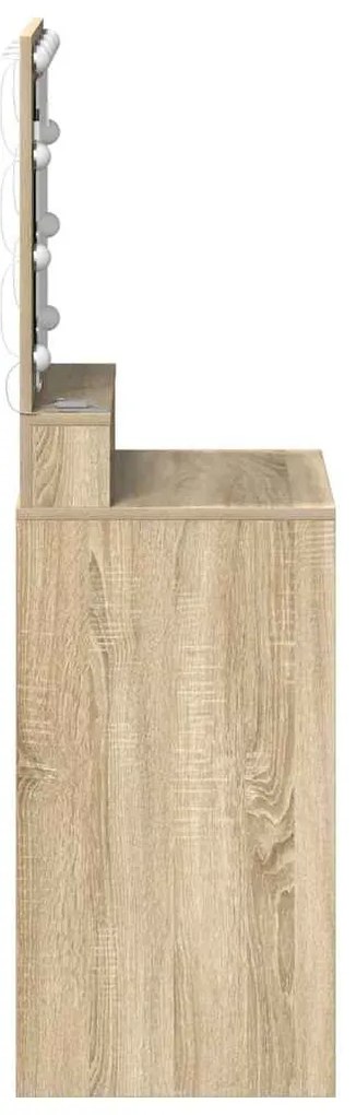 vidaXL Τραπέζι Μακιγιάζ με ράφι Δρύς Sonoma 50 x 41 x 135 εκ
