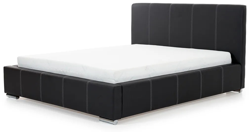 Διπλό Κρεβάτι Lucia, με αποθηκευτικό χώρο, μαύρο 180x105x220cm-BOG9642