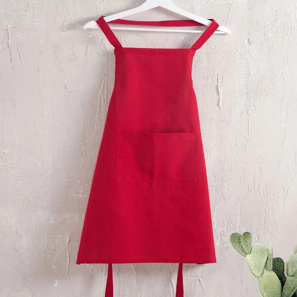 Ποδιά Ολόσωμη Daily Red Ρυθμός 60x85cm 100% Βαμβάκι