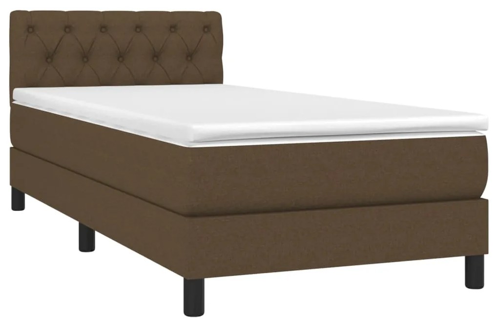 ΚΡΕΒΑΤΙ BOXSPRING ΜΕ ΣΤΡΩΜΑ ΣΚΟΥΡΟ ΚΑΦΕ 80X200 ΕΚ. ΥΦΑΣΜΑΤΙΝΟ 3140252