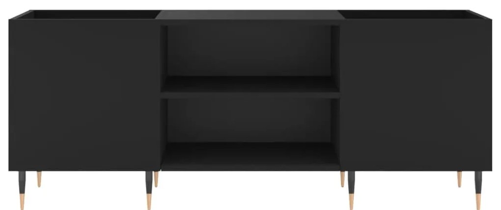 vidaXL Έπιπλο Δίσκων Μαύρο 121 x 38 x 48 εκ. από Επεξεργασμένο Ξύλο