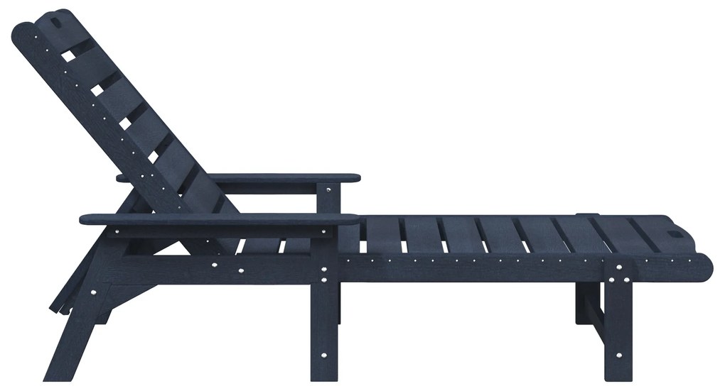 vidaXL Ξαπλώστρα Ναυτικό μπλε 53x162x98.5 εκ. HDPE