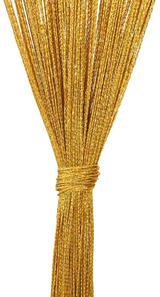 Κουρτίνες String 2 τεμάχια Χρυσό 140x250 cm - Χρυσό