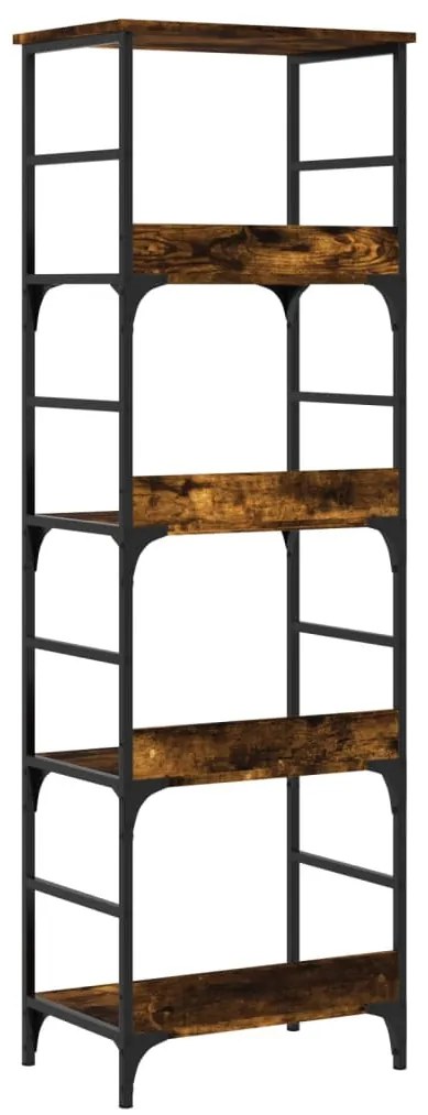 vidaXL Βιβλιοθήκη Καπνιστή Δρυς 50x33x153 εκ. Επεξεργασμένο Ξύλο