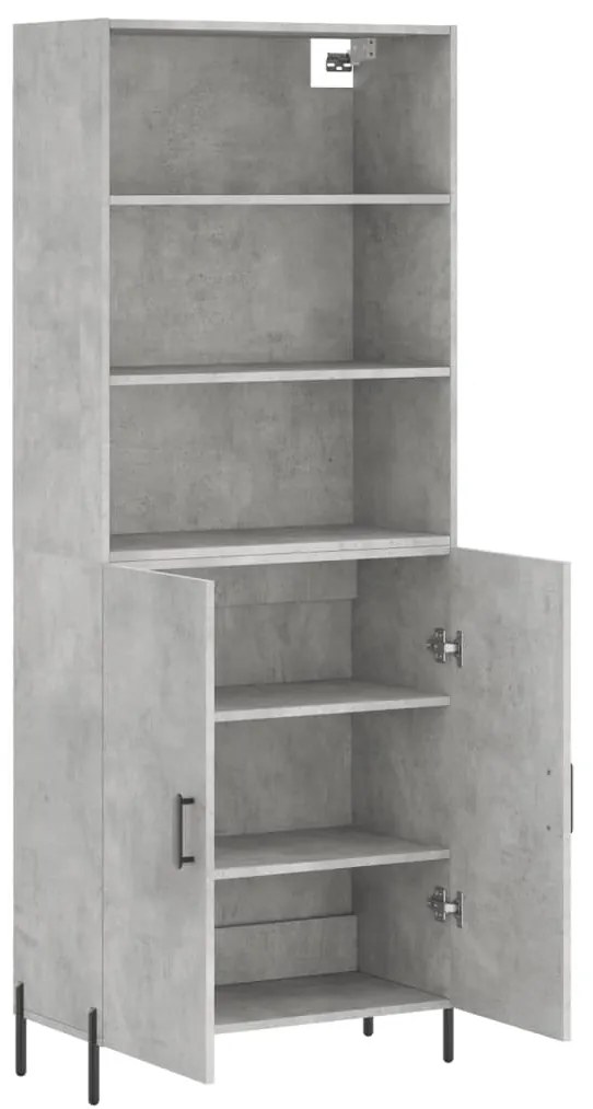 vidaXL Ντουλάπι Γκρι Σκυροδέματος 69,5x34x180 εκ. Επεξεργασμένο Ξύλο