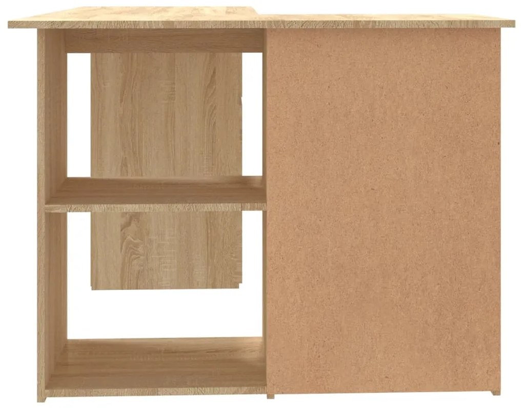 vidaXL Γραφείο Γωνιακό Sonoma Δρυς 145 x 100 x 76 εκ. από Επεξ. Ξύλο