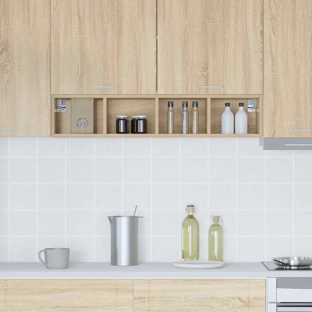 vidaXL Κρεμαστό ντουλάπι με αποθήκευση Δρύς Sonoma 20 x 29,5 x 100 εκ.