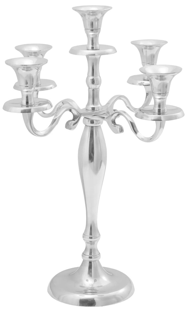 vidaXL Κηροπήγιο Ασήμι 29x29x40 εκ Αλουμίνιο