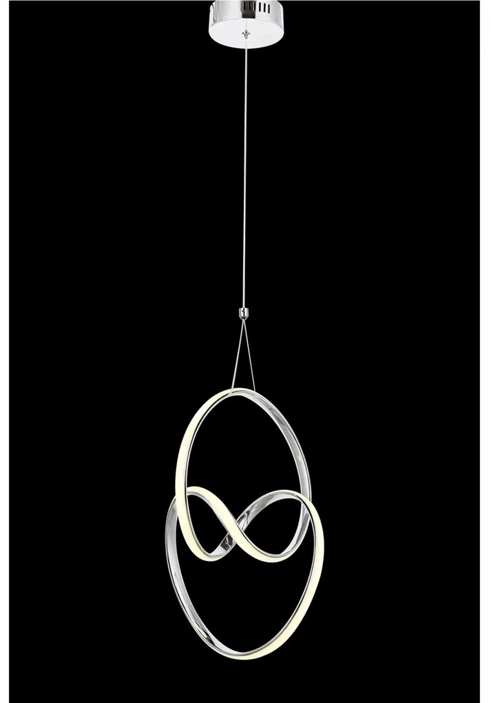 Φωτιστικό Οροφής C7509.01 LED Χρωμίου 30x30x70 εκ. 30x30x70 εκ.
