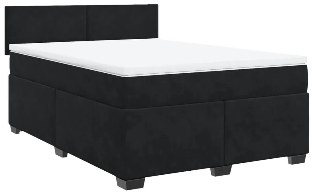 ΚΡΕΒΑΤΙ BOXSPRING ΜΕ ΣΤΡΩΜΑ ΜΑΥΡΟ 160X200 ΕΚ. ΒΕΛΟΥΔΙΝΟ 3286350