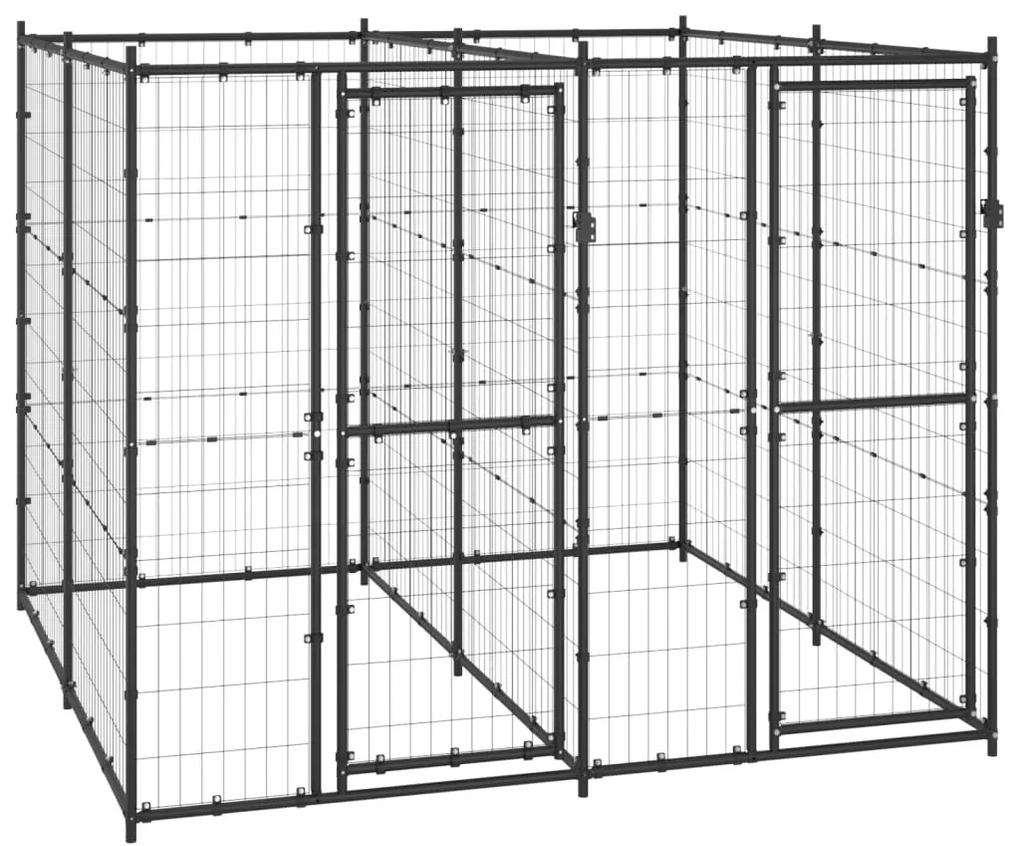 vidaXL Κλουβί Σκύλου Εξωτερικού Χώρου 4,84 μ² από Ατσάλι