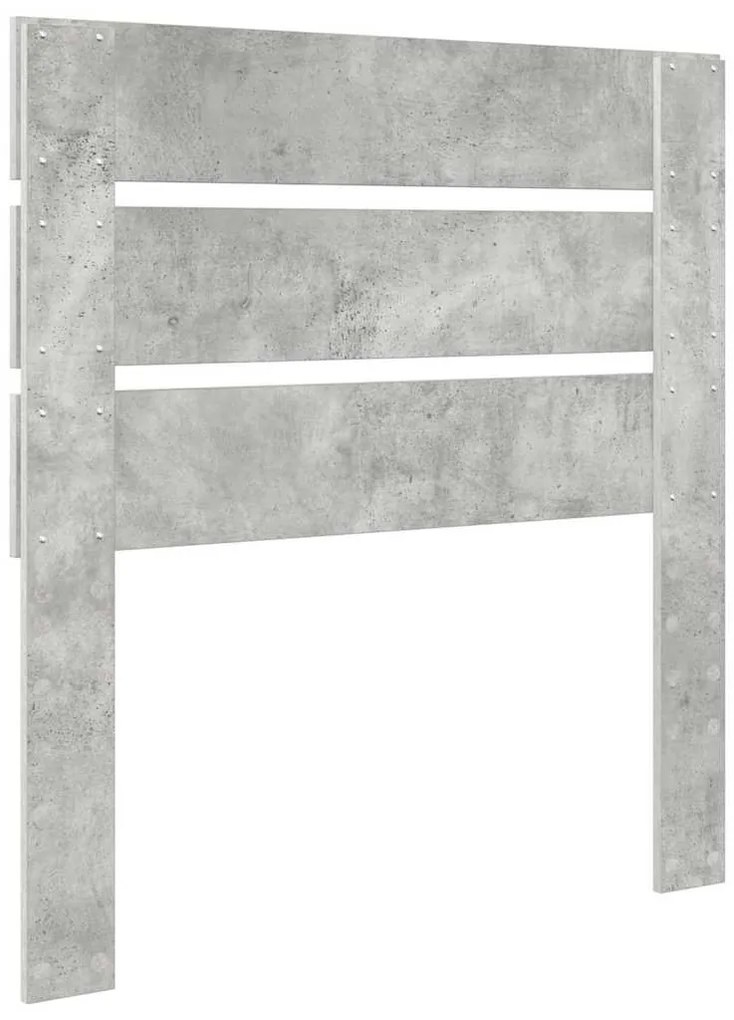 vidaXL Κεφαλάρι με κεφαλάρι Σκυρόδεμα Γκρι 100 cm Επεξεργασμένο ξύλο