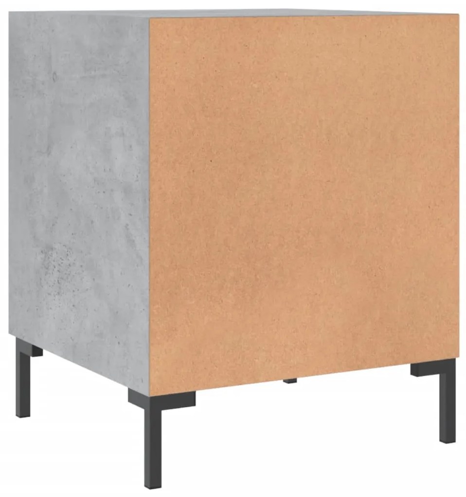 vidaXL Κομοδίνο Γκρι Σκυροδ. 40 x 40 x 50 εκ. από Επεξεργασμένο Ξύλο