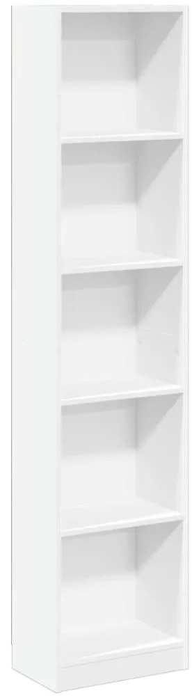 vidaXL Βιβλιοθήκη Λευκή 40x24x176 εκ. από Επεξεργασμένο Ξύλο