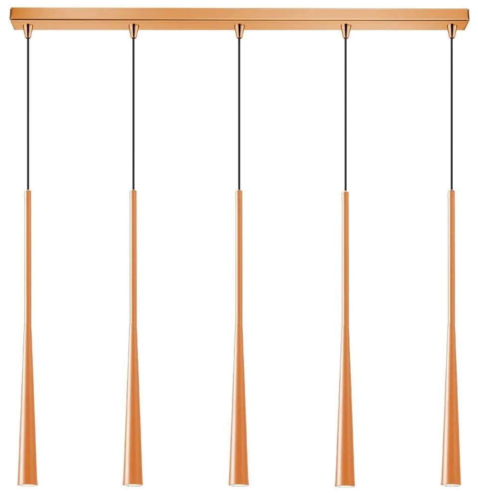 Φωτιστικό Οροφής - Ράγα 01371-12BR G9 100cm Copper Luma