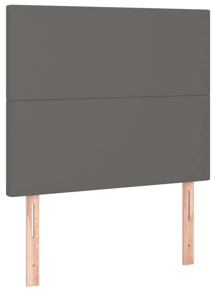 vidaXL Κεφαλάρια Κρεβατιού 2 τεμ. Γκρι80 x 5 x 78/88εκ.Συνθετικό Δέρμα