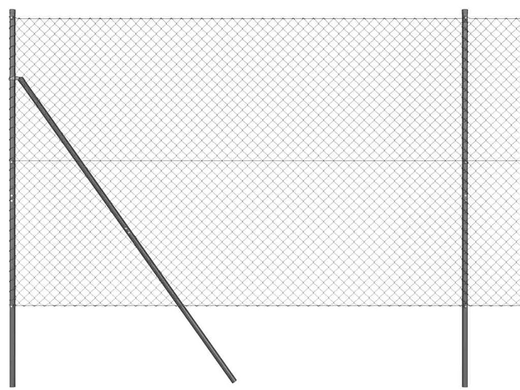 vidaXL Στύλος Περιφράξεων Γκρι 10 x 1,5 μ (40 x 40 χιλιοστά πλέγμα)
