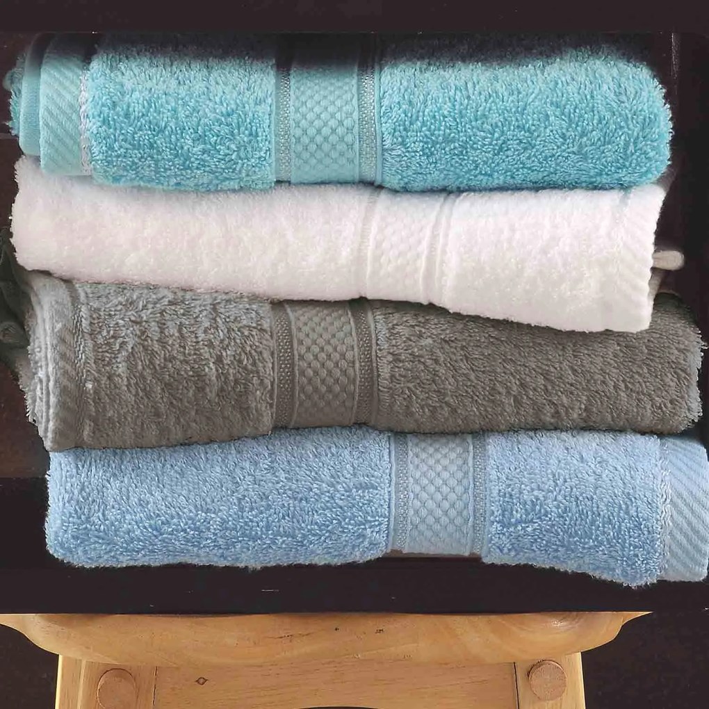 Πετσέτα Basic White Ρυθμός Προσώπου 50x100cm 100% Cotton Foam