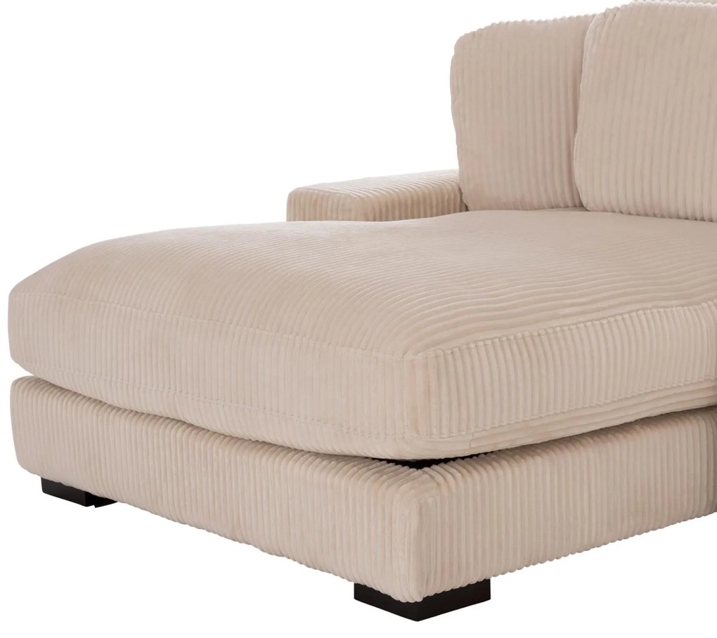 Γωνιακός Καναπές CRANFIELD Αριστερή γωνία σε Μπέζ Ριγέ ύφασμα 313x169x80Υεκ. 313x169x80 εκ.