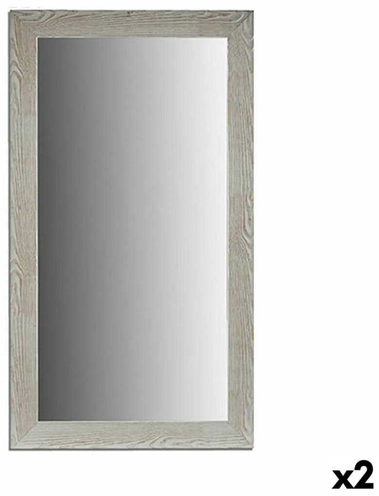 Τοίχο καθρέφτη 77505 Λευκό 75 x 136 x 1,5 cm Ορθογώνιο (x2)