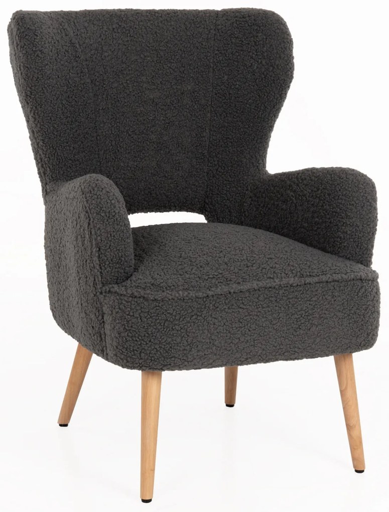 ΜΠΕΡΖΕΡΑ ΠΟΛΥΘΡΟΝΑ MYLIE ΓΚΡΙ ΜΠΟΥΚΛΕ HM8394.21 66X75X93Υ εκ.