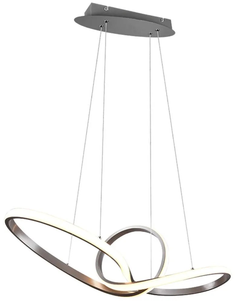 Φωτιστικό Οροφής Sansa R32751107 1xLed 28W 80x150cm Nickel Mat RL Lighting Metal