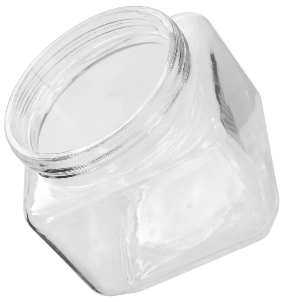vidaXL Βάζα Αποθήκευσης 6 τεμ. 800 ml με Ασημί Καπάκι
