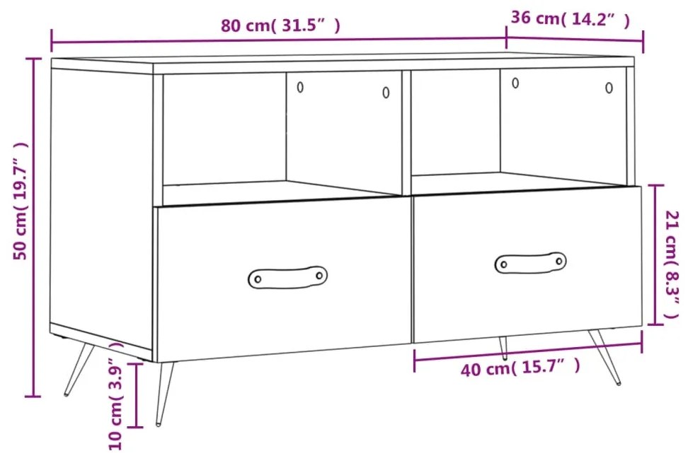 ΈΠΙΠΛΟ ΤΗΛΕΟΡΑΣΗΣ ΓΚΡΙ ΣΚΥΡΟΔΕΜΑΤΟΣ 80X36X50 ΕΚ. ΕΠΕΞΕΡΓ. ΞΥΛΟ 828944