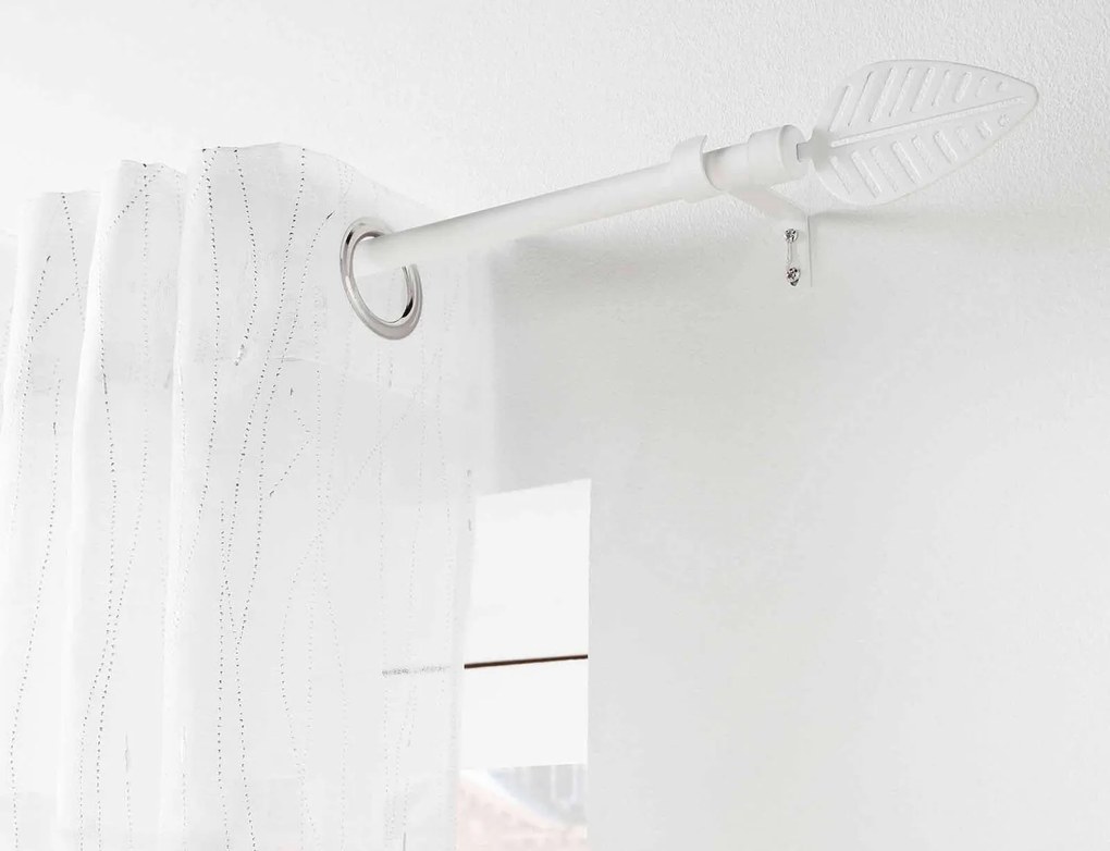 Μονό Κουρτινόξυλο Stylea Douceur d'intérieur με διάμετρο 19mm και επέκταση 120 - 210cm - White