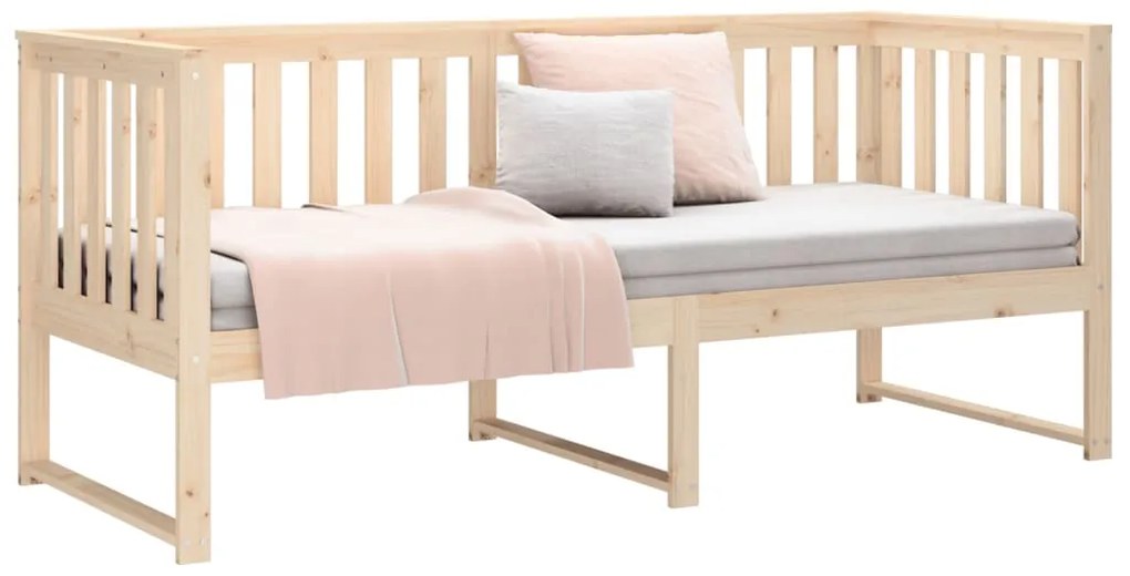 vidaXL Κρεβάτι ημέρας χωρίς στρώμα 75x190 cm Στερεό ξύλο πεύκο