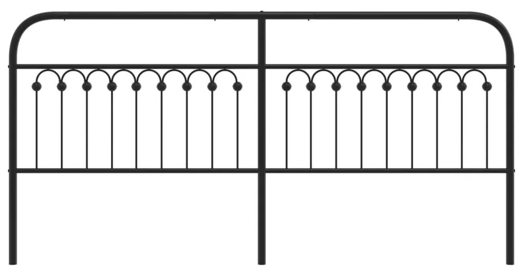 Κεφαλάρι Μαύρο 193 εκ. Μεταλλικό - Μαύρο
