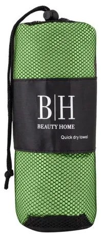 Beauty Home Πετσέτα θαλάσσης μονόχρωμη Microfiber Art 2200 90x160 Λαχανί