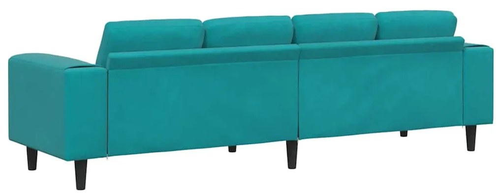 vidaXL Καναπές σαλονιού Τιρκουάζ 250 x 188 x 76 εκ.