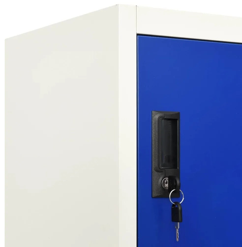 Φοριαμός Γκρι και Μπλε 90 x 45 x 180 εκ. Ατσάλινος - Γκρι