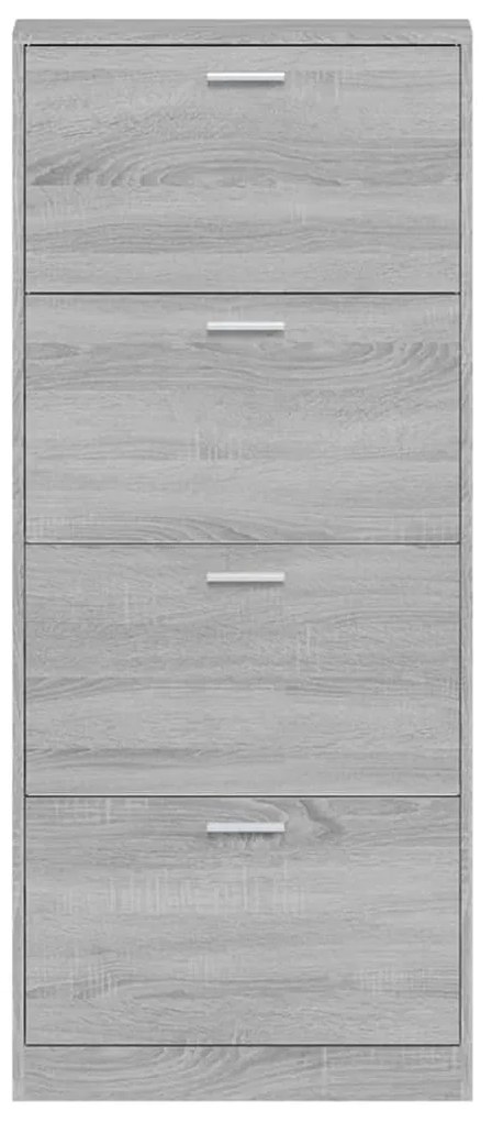 vidaXL Παπουτσοθήκη Γκρι Sonoma 59x17x150 εκ. από Επεξεργασμένο Ξύλο