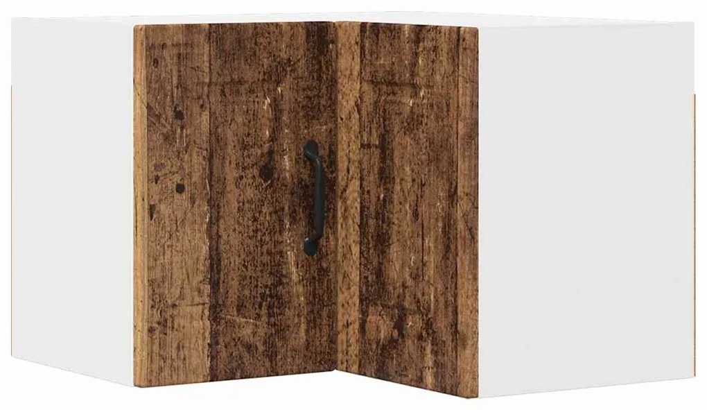 vidaXL Κρεμαστό ντουλάπι κουζίνας με ράφι Παλιό Ξύλο 57 x 57 x 40 εκ.