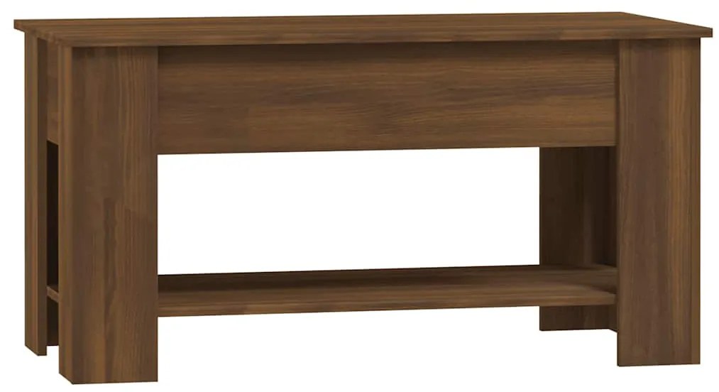 vidaXL Τραπεζάκι Σαλονιού Καφέ Δρυς 101x49x52 εκ. Επεξεργασμένο Ξύλο