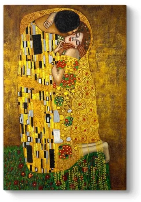 Πίνακας σε καμβά "The Kiss" Megapap ψηφιακής εκτύπωσης 80x125x3εκ.-GP033-0169