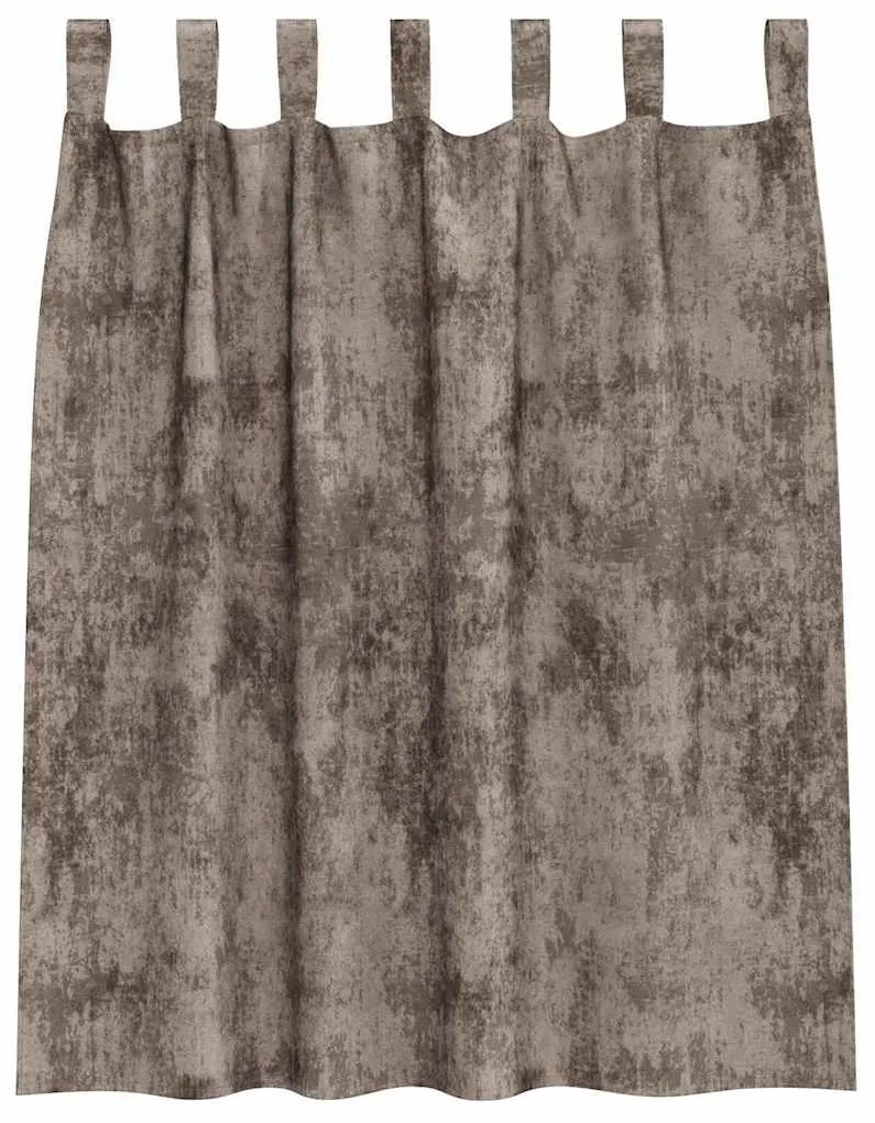 vidaXL Κουρτίνα με κουρτίνες 2 pcs Καπουτσίνο 140 x 140 cm Βελούδο